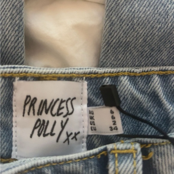 Princess Polly light wash straight leg Jean size 2 - Picture 7 of 7